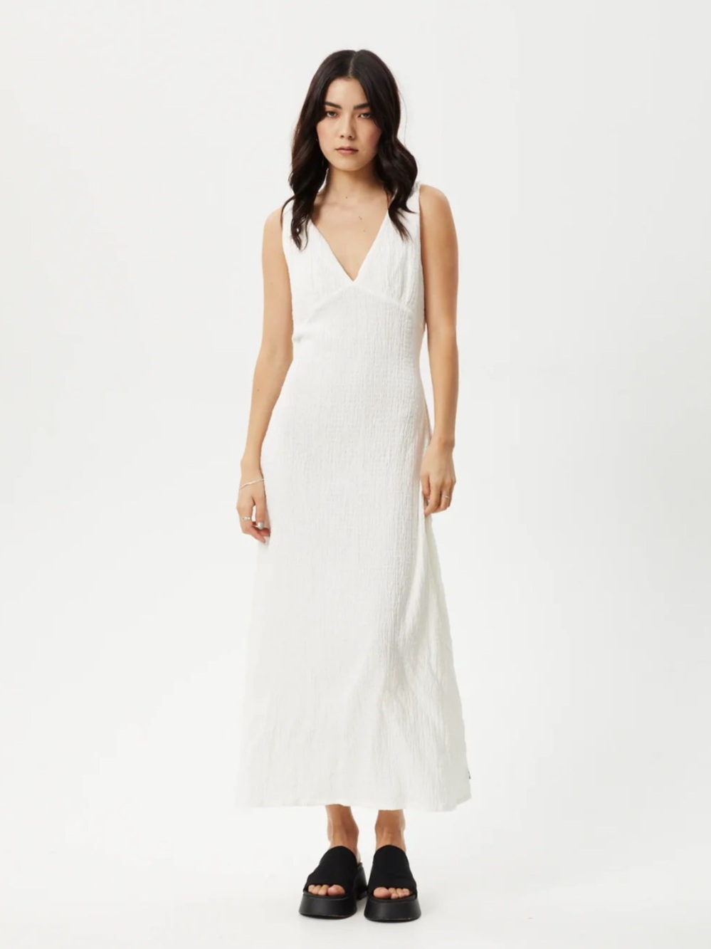 NWT Afends Focus Hemp Seersucker Maxi Dress